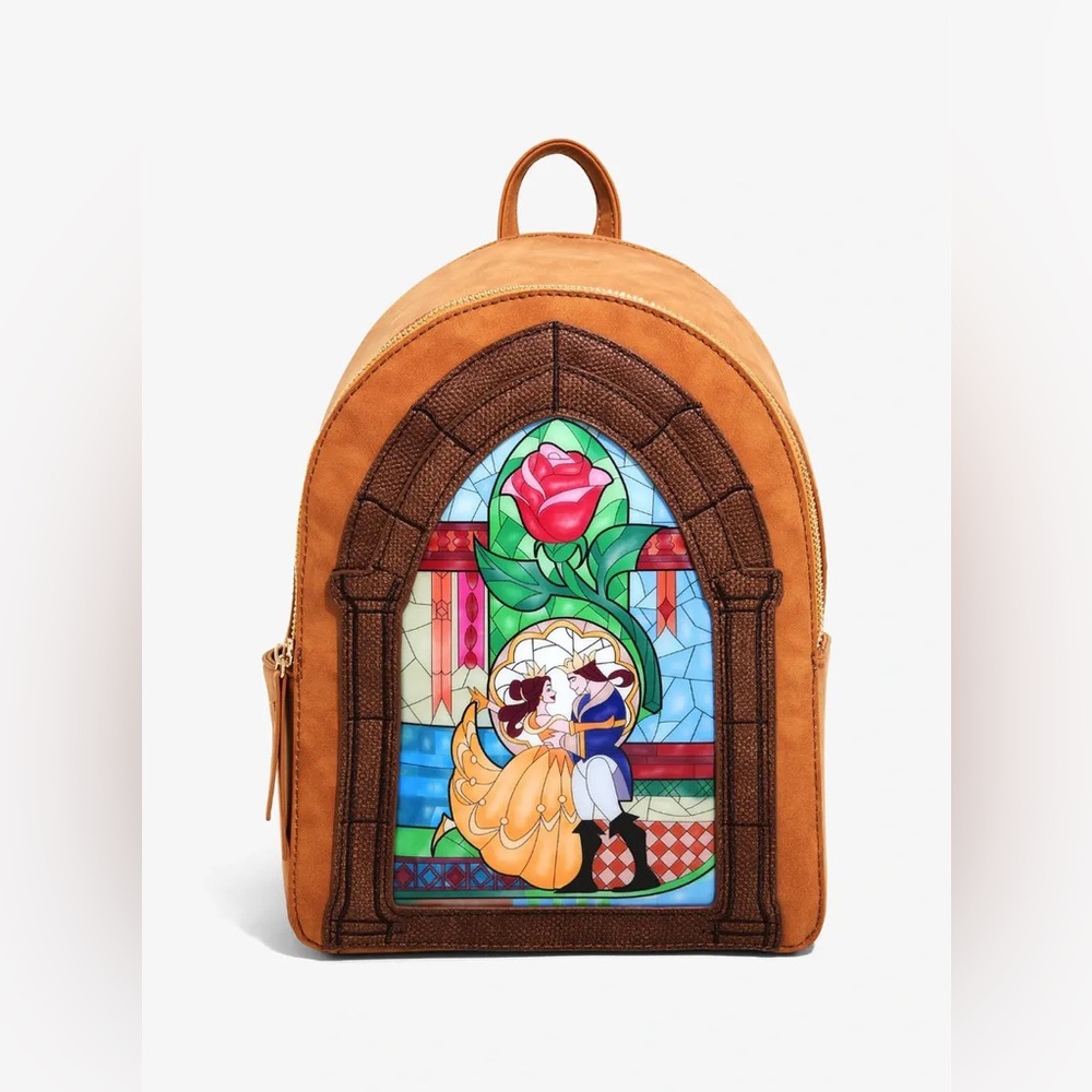 Danielle Nicole Disney Beauty and the Beast Stained Glass Mini Backpack